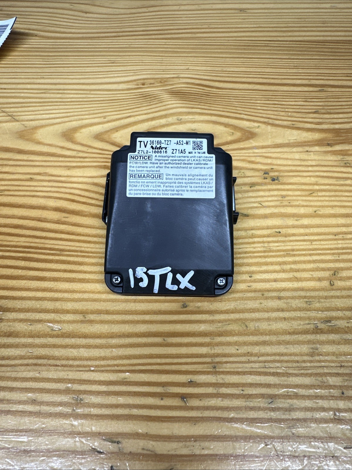 2015-2017 ACURA TLX FRONT LANE ASSIST CAMERA WINDSHIELD MODULE 36160-TZ7-A52-M1