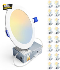 16 Pack 6 Inch LED Recessed Ceiling Light, Dimmable, 2700K-5000K 5CCT