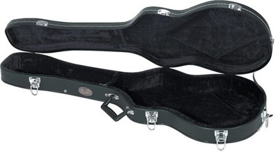 Stabiles Gewa Gitarrenetui Flat Top Economy für LP Modell E-Gitarren, in Schwarz