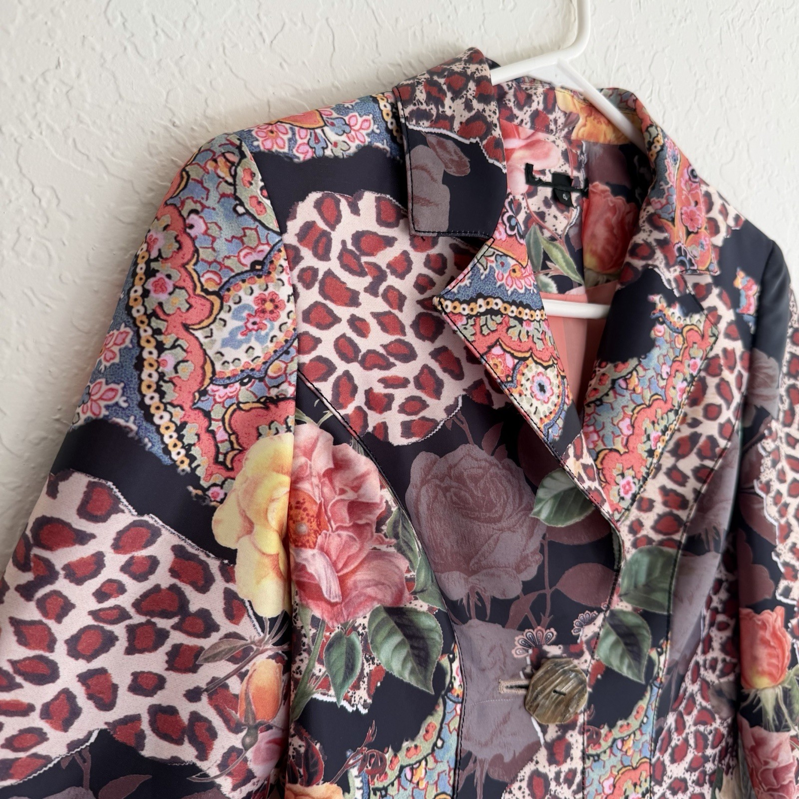 Patchwork Art Jacket Blazer Size 4 Maximalism Mul… - image 7