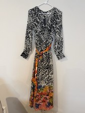 NWT Sky Zone Exchange Dress Black Cheetah With Colorful Tie Size Small