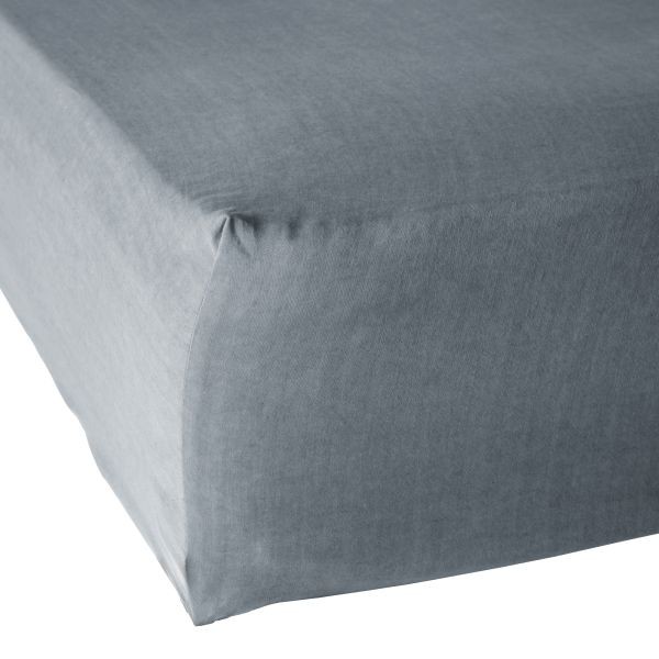 Drap housse 140x190 cm Lyocell LYSANDRE Stone pour une chambre zen et épurée