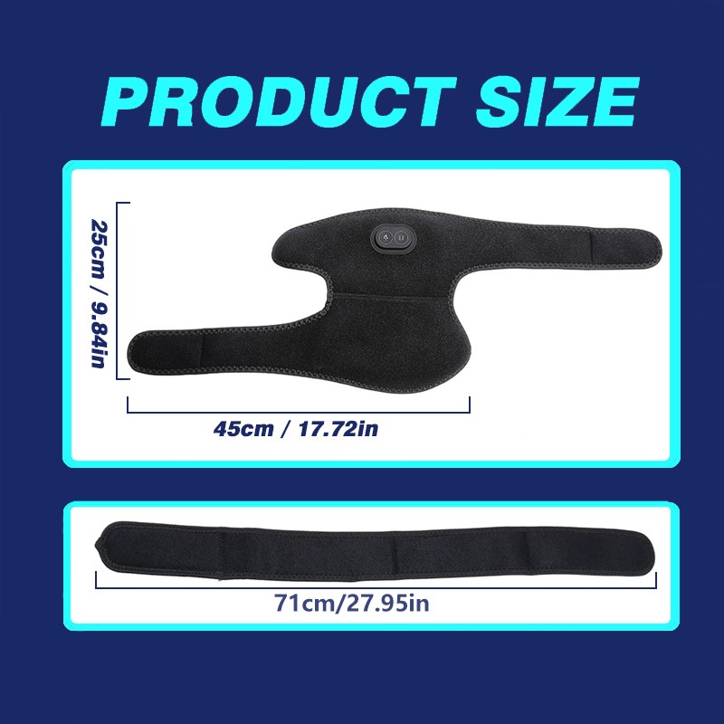 Electric Heated Shoulder Massager With Vibration Massage Brace Joint Pain Relief