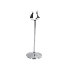 Thunder Group 8" Tall Stainless Steel Harp Style Table Card Stand - 1 Doz