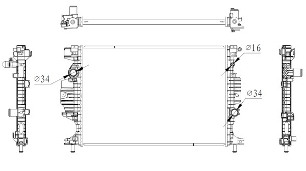NRF 59284 MotorküHler FüR Ford Aluminium GelöTete KüHlrippen-image