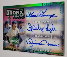 2025 Leaf Bronx Legacy Marks Goose Gossage Sparky Lyle Mariano Rivera AUTO #/4