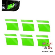 6pcs Car Wheel Rims Decal Stripes Car Reflective Stickers For 18-21 Inch Green