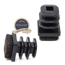 Lamellenstopfen 32x mit Filz Schwarz 11x11-13x13 mm M&ouml;belgleiter Endkappen