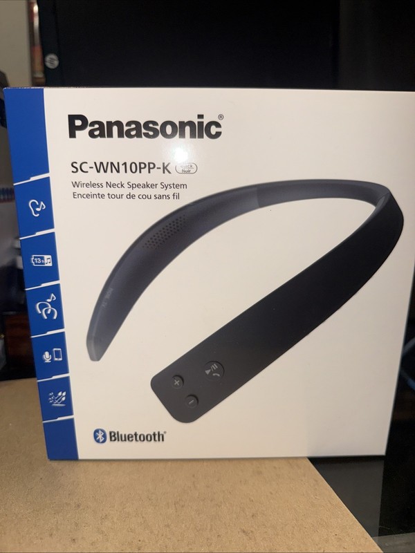 PANASONIC WN10 WIRELESS WEARABLE TV NECK SPEAKER BLUETOOTH SC-WN10PP-K - BLACK