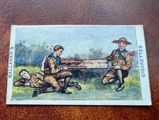 Gallaher Cigarette Card - Boy Scouts Series 1911 - Improvising A Stretcher #64