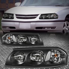 For 00-05 Chevy Impala Black Housing Clear Corner Headlight Replacement Lamps For 00-05 Chevy Impala Black Housing Clear Corner Headlight Replacement Lamps