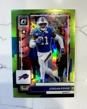 2022 Optic JORDAN POYER #/35 SSP Lime Green Prizm Parallel🔥NFL Buffalo Bills