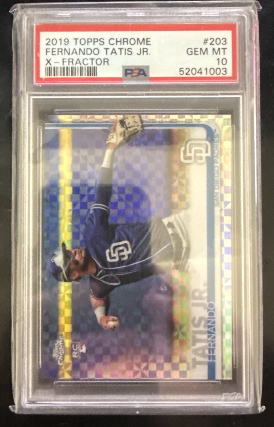 2019 Topps Chrome #203 Fernando Tatis Jr. X-Fractor PSA 10