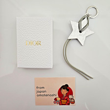  US Tax Paid Dior Novelty Star Charm Key chain Silver 2024 strap Keyring