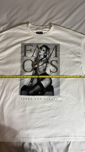 Famous Stars and Straps Graphic T-Shirt. Model Sitting On Knees Partially Nude - Picture 5 of 13