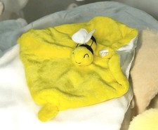 Burt's Bees Organic Bumblebee Plush Lovey Security Blanket Satin Lining Baby