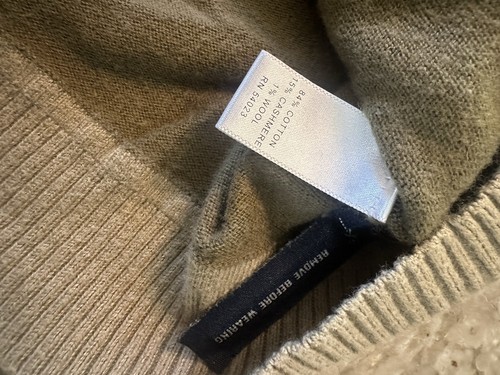 Banana Republic Baumwolle Kaschmir durchgehender Reißverschluss Strickjacke - Herren Größe XL grün und hellbraun - Bild 4 von 5