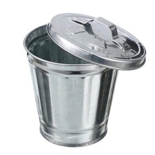 STOBOK Mini Desktop Storage Jar with Lid Compact Tabletop Wastebasket Small M...