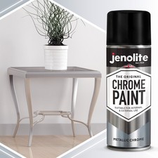 Jenolite Metallic Chrome Spray Paint Smooth Interior Exterior - 400ml