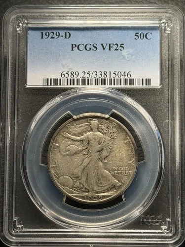 1929-D Walking Liberty Half Dollar PCGS VF25