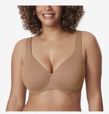 DELIMIRA Women's Plus Size Bras Minimizer Underwire Full Coverage Unlined Seamle
