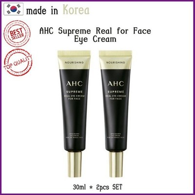 AHC Supreme Real Eye Cream for Face, 1for1 set 30ml Korean Skincare K-beauty