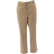 NWT LANDS' END 7 DAY DISCREET BACK ELASTIC WAIST PANTS KHAKI 8