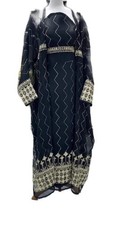 2 Piece Arabic Abaya Eid Wedding Dress Kaftan Maxi Dress Chiffon Handmade