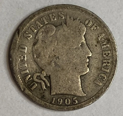 1905 - Barber Dime - Good Exact Coin Imaged #BAR146
