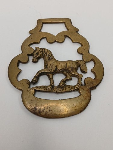 Antique Vintage Martingale Medallion Horse Brass Pony