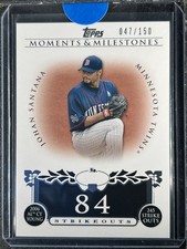 Santana, Johan - 2008 Moments & Milestones - Card #87 - Strikeouts 84 - 47/150