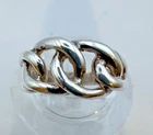 Vintage Mexico .925 Sterling Silver Chain-Link Ring Size 10.75