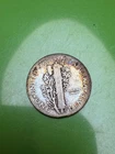 Silver Mercury Dime 1919 P Colorful Rainbow Album Toning--See Video
