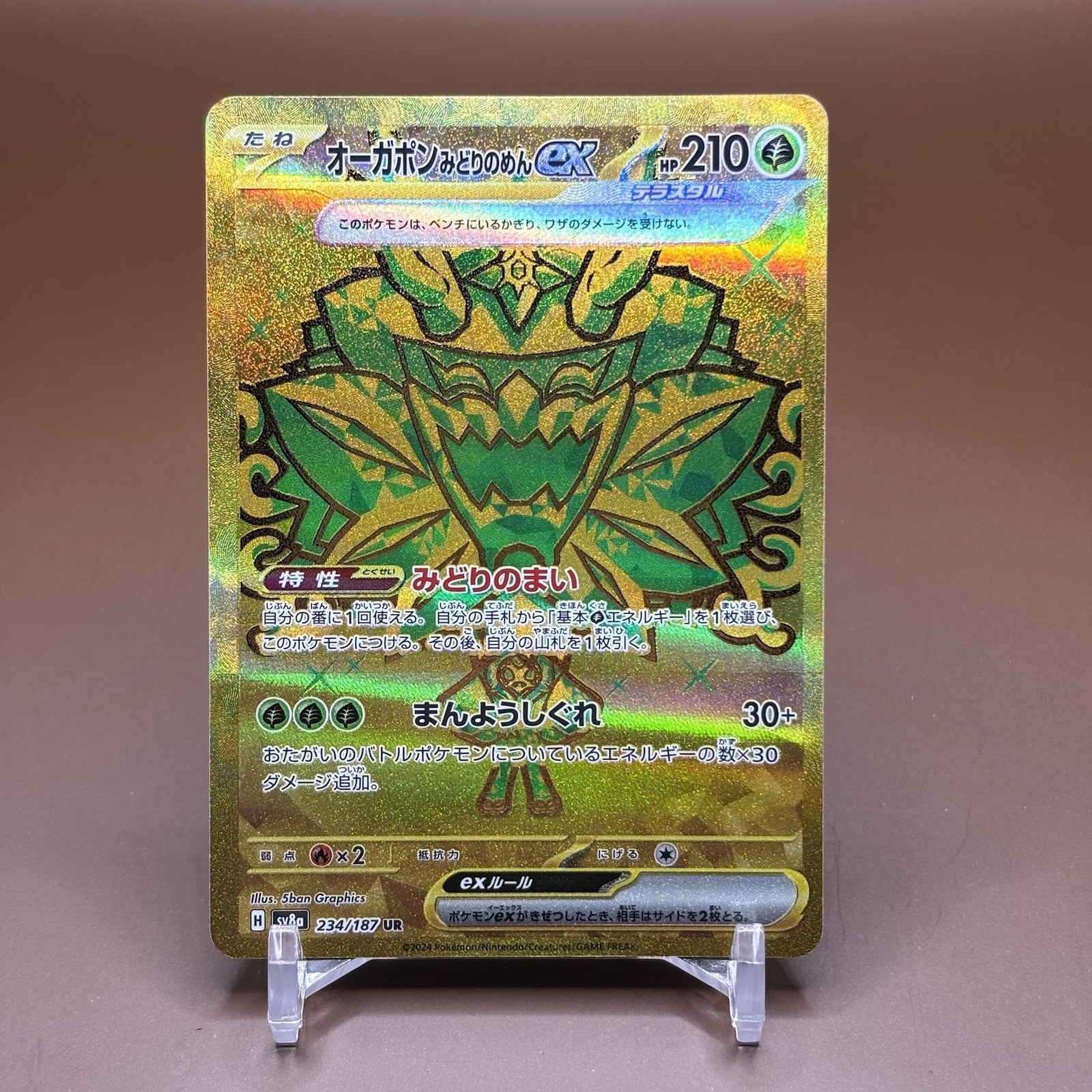 Teal Mask Ogerpon ex UR 234/187 SV8a Terastal Fest ex - Pokemon Japanese NM