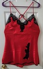 VTG NWOT FREDERICK'S OF HOLLYWOOD Nightie Chemise Slip Red Satin Medium — photo 10