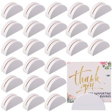 24 Pcs White Table Number Stands Wooden Small Size Lightweight Table Name Hol...