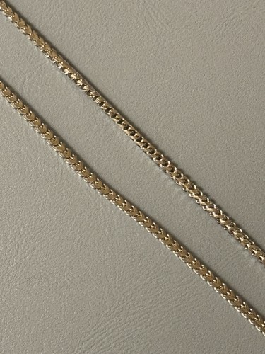 14 Kt Bicolor Kreuz mit blauem Diamanten an einer 14 Kt Weißgold Franco Kette - Bild 6 von 10