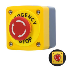 Emergency Stop Button Switch E-Stop Momentary Shut Off Red PushButton Switches 1