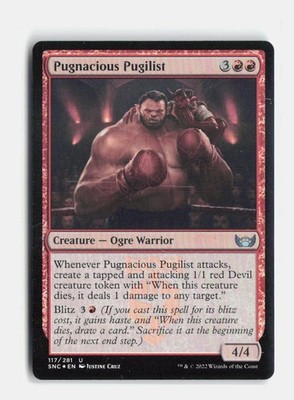 Pugnacious Pugilist 117 Foil Streets of New Capenna MTG NM