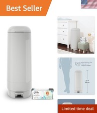 Contemporary Grey Diaper Pail for Nurseries - Odor Control 846 Capacity