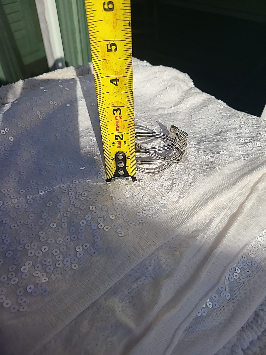 SILVER TONE BRACELET OPEN DESIGN STATEMENT - image 10