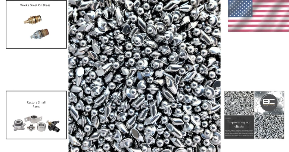 Jewelry Polishing Tumbler Media 1 lb Stainless Steel Mix Diagonals Balcones B... - Imagem 2 de 4