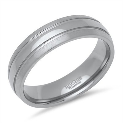 NEU 6 mm Titan doppelt gerillt Bandring Größe Z + 3 Schmuck