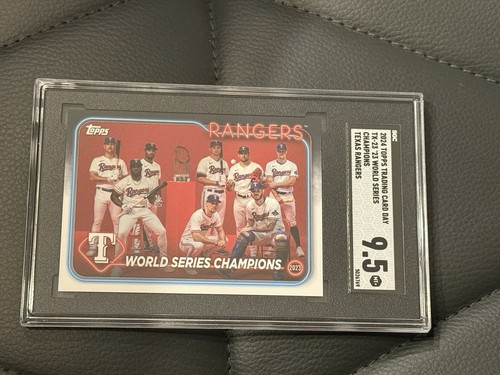 2024 Topps ⚾️ Trading Card Day #TX 23 Rangers World Series Champs SGC 9.5 (3)