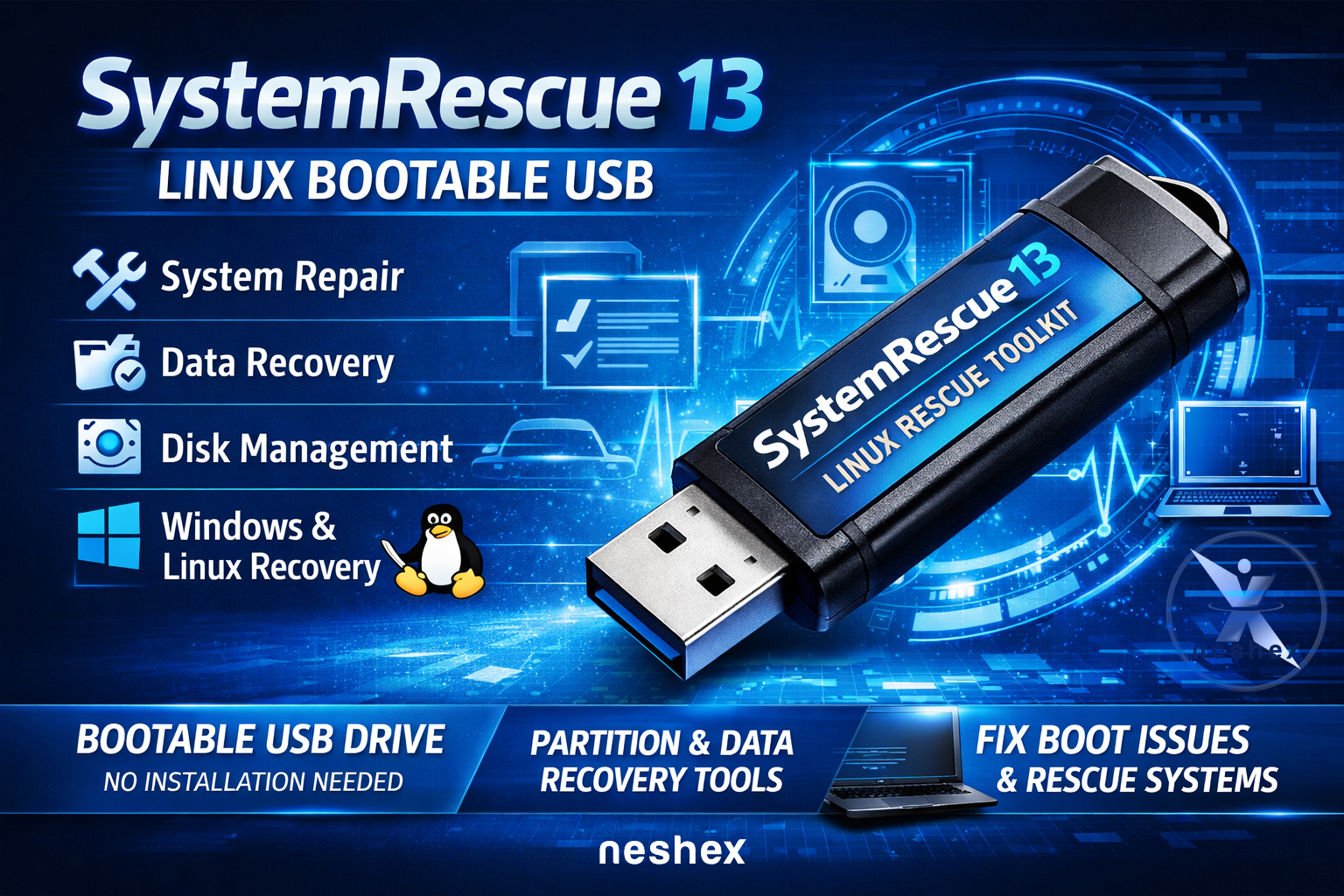 SystemRescue 13 Bootable USB Flash Drive | eBay