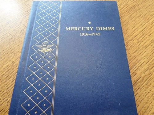 MERCURY DIME SET IN WHITMAN ALBUM--76 Coins