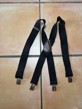 CARHARTT Mens Adjustable Black Suspenders 52 w/ Metal Clips 2 inch Heavy Duty