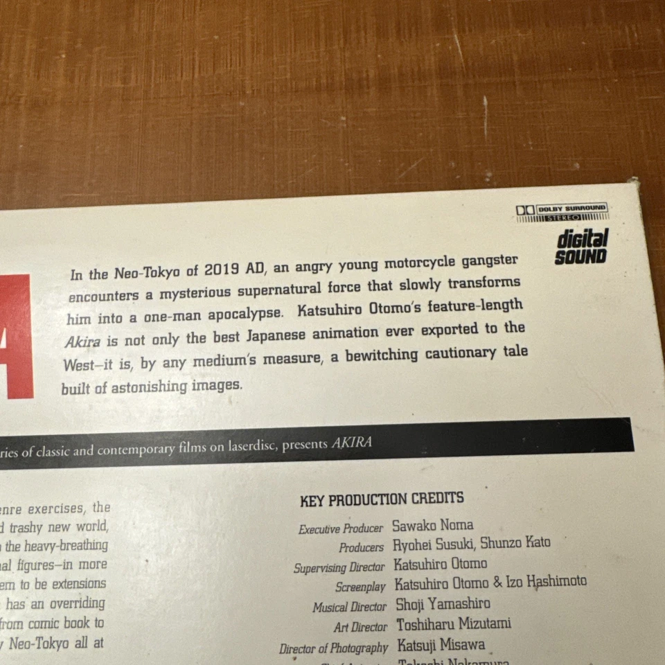 AKIRA Criterion Edition 3 LaserDisc With Foldout Sleeves Cult Anime Certificate - Image 3 of 4