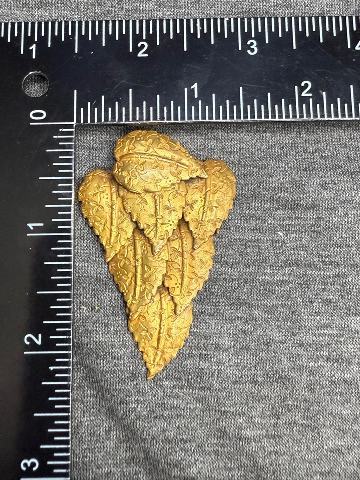 Vintage Leaf Buckle Victorian Sash Gold Tone - Image 4 of 4