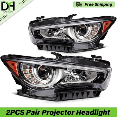 [2PCS/PAIR] For 2014-2022 INFINITI Q50 400 Sport Full LED Headlights w/ LEDDRL